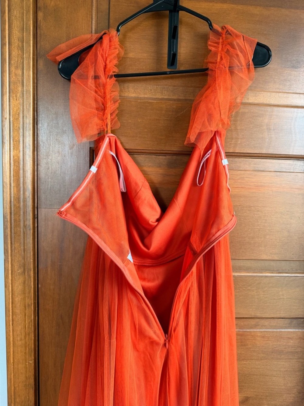Terracotta Tulle Maxi Length Dress 🏵️ - Picture 6 of 8
